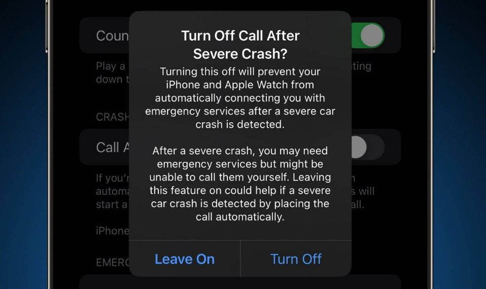 云龙苹果14维修分享 iPhone 14 和 Apple Watch 上关闭崩溃检测 